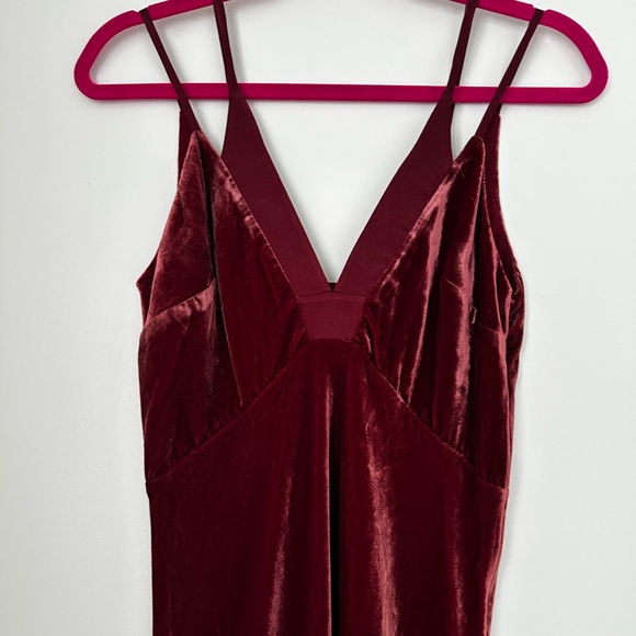Anthropologie V-Neck Velvet Dress - Picture 7 of 9